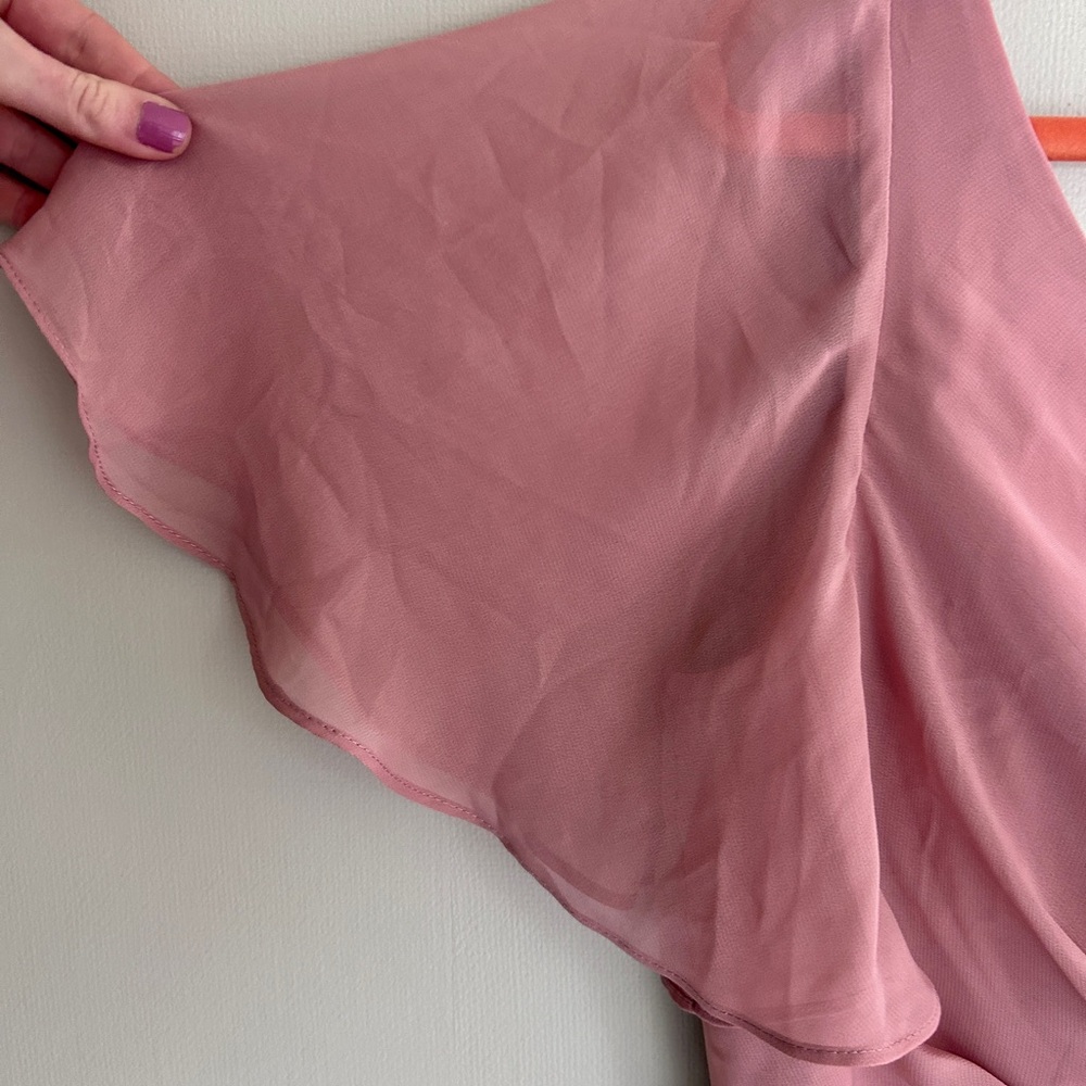 NWT AZAZIE Watson Dusty Rose Mauve Chiffon Gown Formal Maxi Dress Bridesmaid 14 - Picture 8 of 14